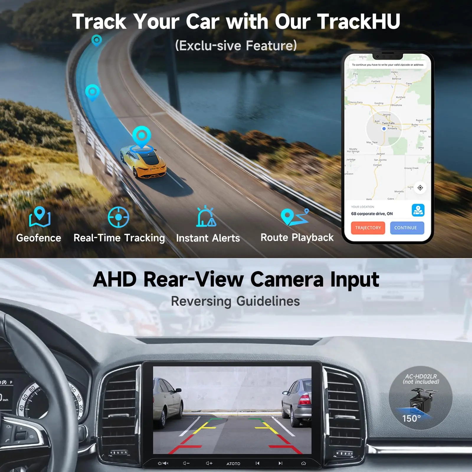 ATOTO A5LG211T 10.1" Android Double Din Car Stereo, Touchscreen, Wireless CarPlay & Android Auto, Wi-Fi/BT/USB Tethering, 24-Band EQ DSP, Bluetooth, MirrorLink, FM/AM/TF, 2G+32G - Image 7