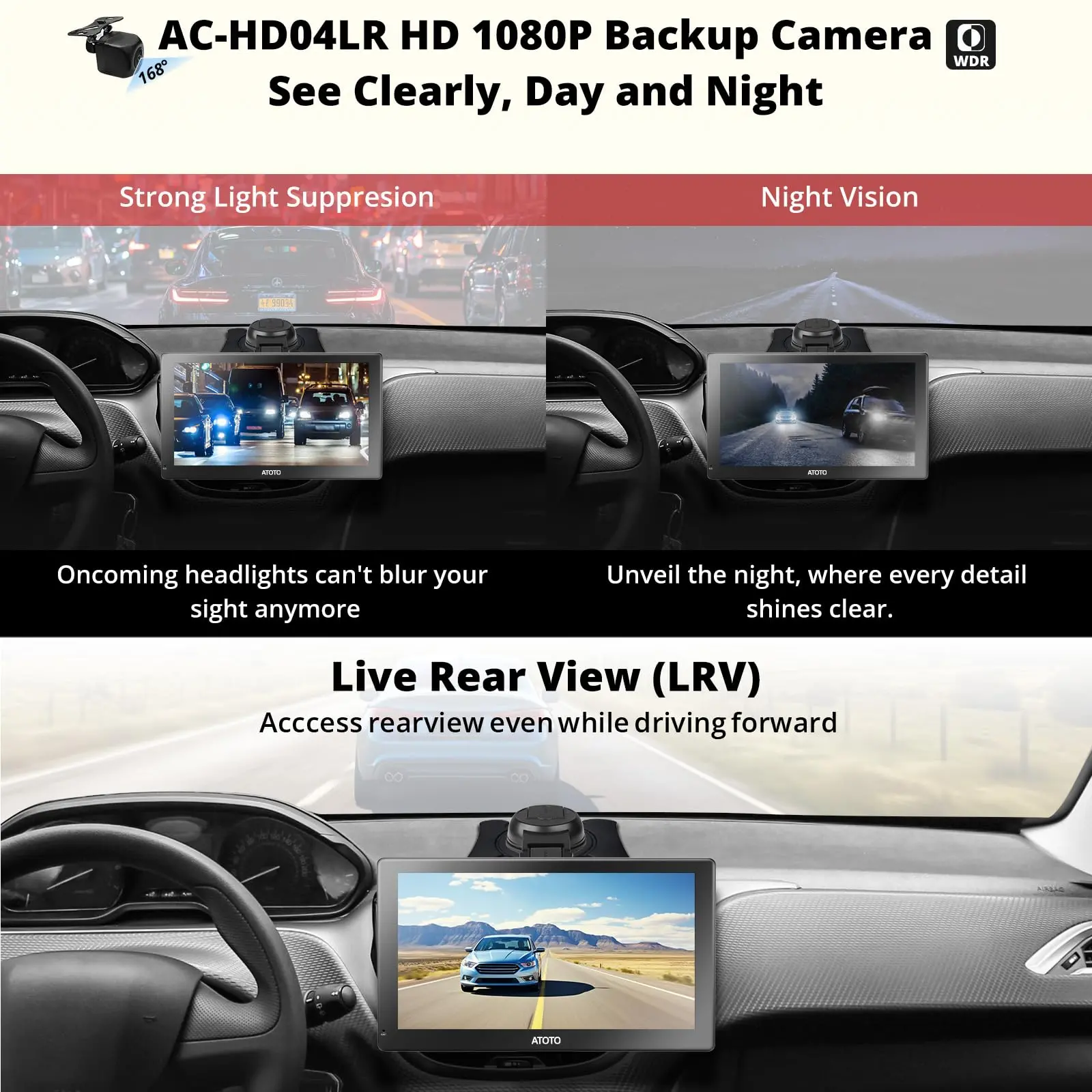 [RevcarX] ATOTO 7" Portable Car Stereo with 1080P Rear Camera, AI Voice, 4G LTE WiFi, Wireless CarPlay & Android Auto, QLED Touchscreen, 4+32G, Dual Bluetooth, GPS Tracking, HDMI Input - Image 5