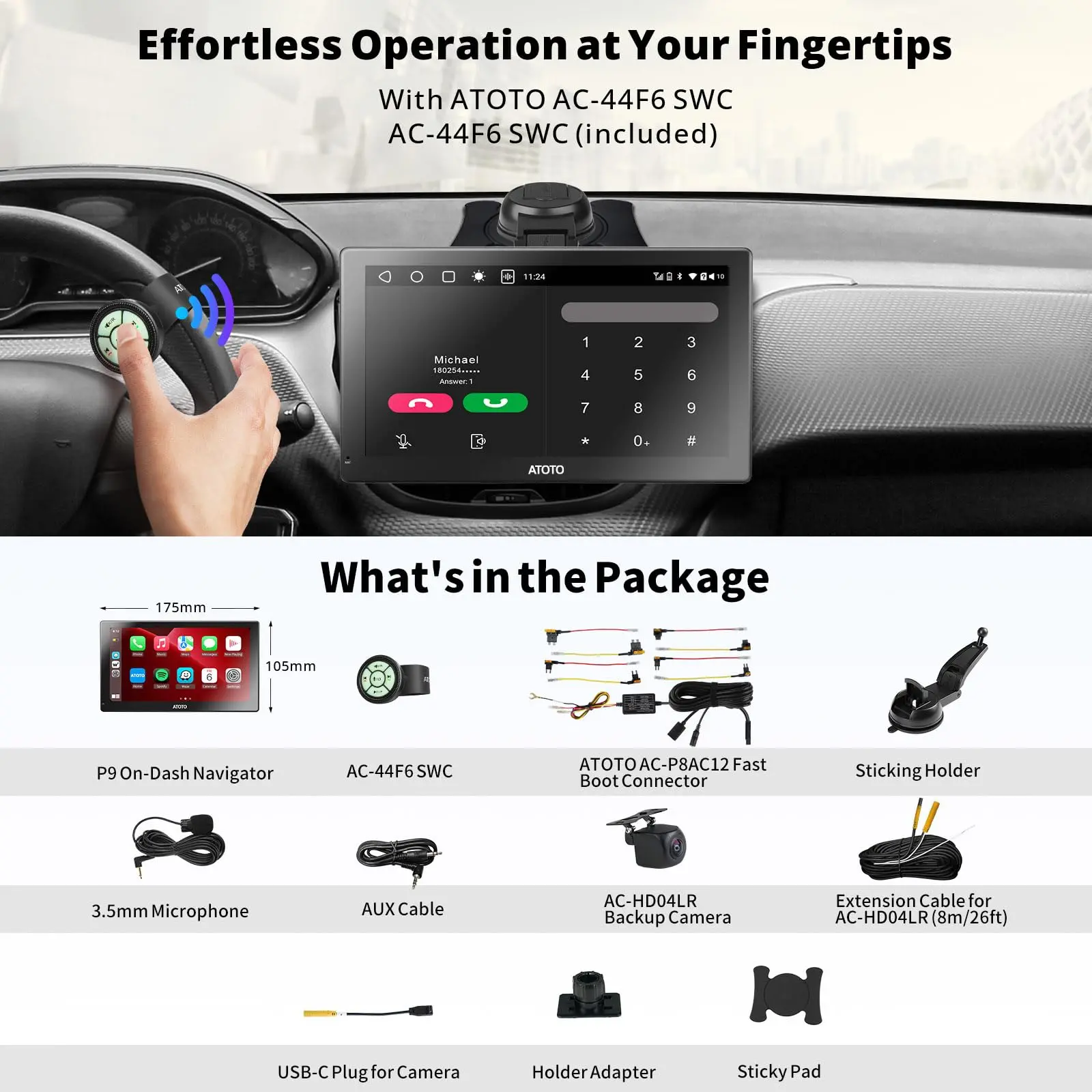 [RevcarX] ATOTO 7" Portable Car Stereo with 1080P Rear Camera, AI Voice, 4G LTE WiFi, Wireless CarPlay & Android Auto, QLED Touchscreen, 4+32G, Dual Bluetooth, GPS Tracking, HDMI Input - Image 8