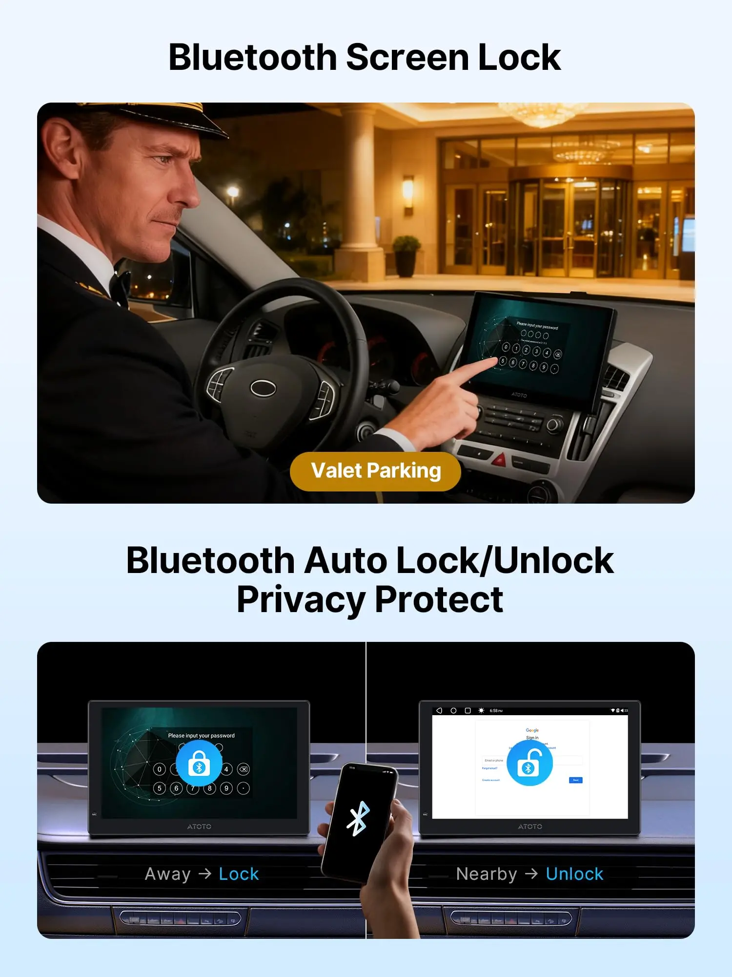 ATOTO P909PR1N-S2 9" QLED Portable Android CarPlay Screen, Wireless CarPlay & Android Auto, Backup Camera, Netflix/YouTube, AI, GPS, Dual BT, MirrorLink, 4G LTE - Image 8