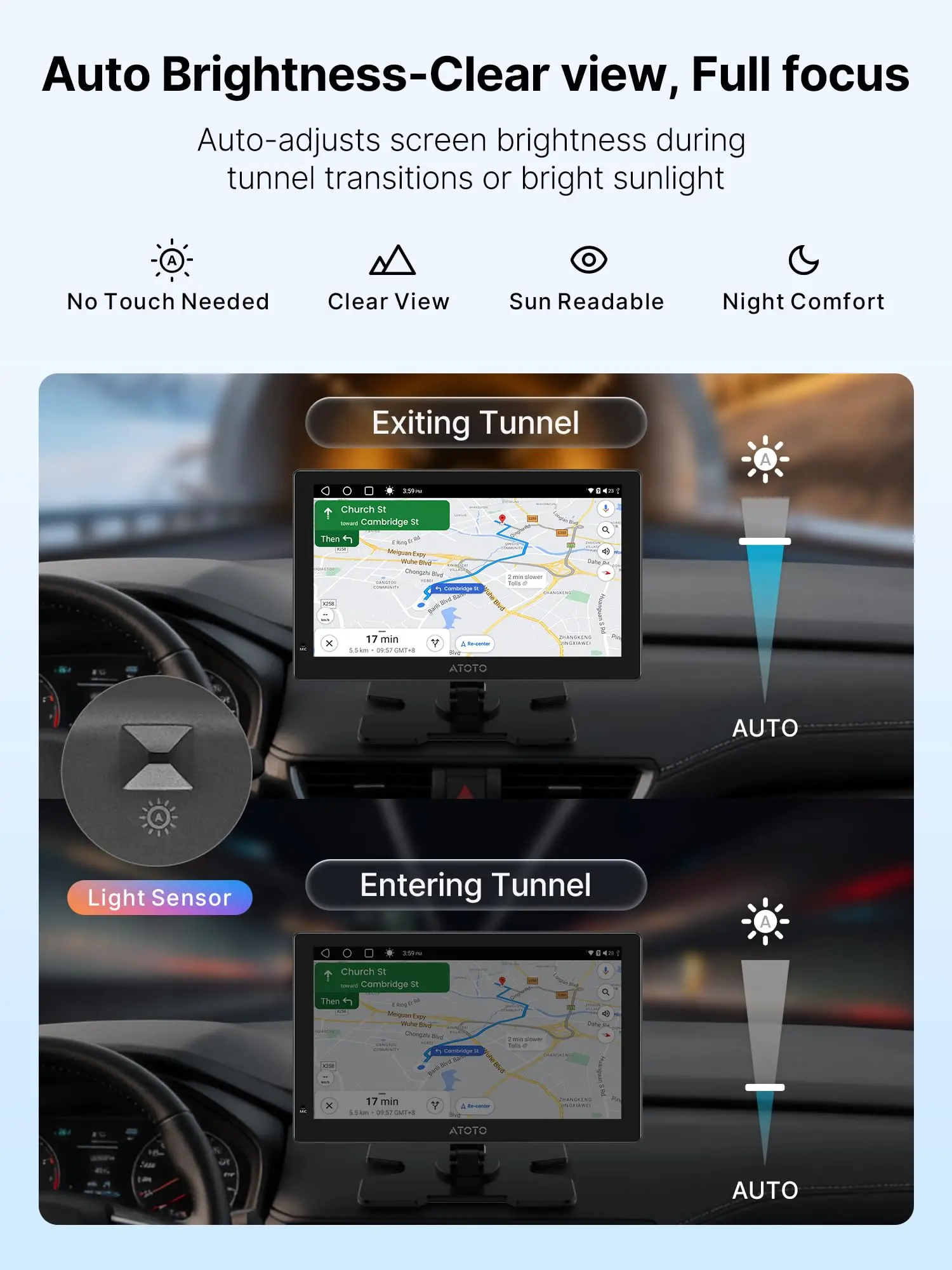 ATOTO P909PR1N-S3 9" QLED Portable Car Display – Dash Cam DVR & AHD Rear Camera Ready, Wireless CarPlay & Android Auto, Full Android, 4G LTE, Dual BT, AI Voice - Image 6