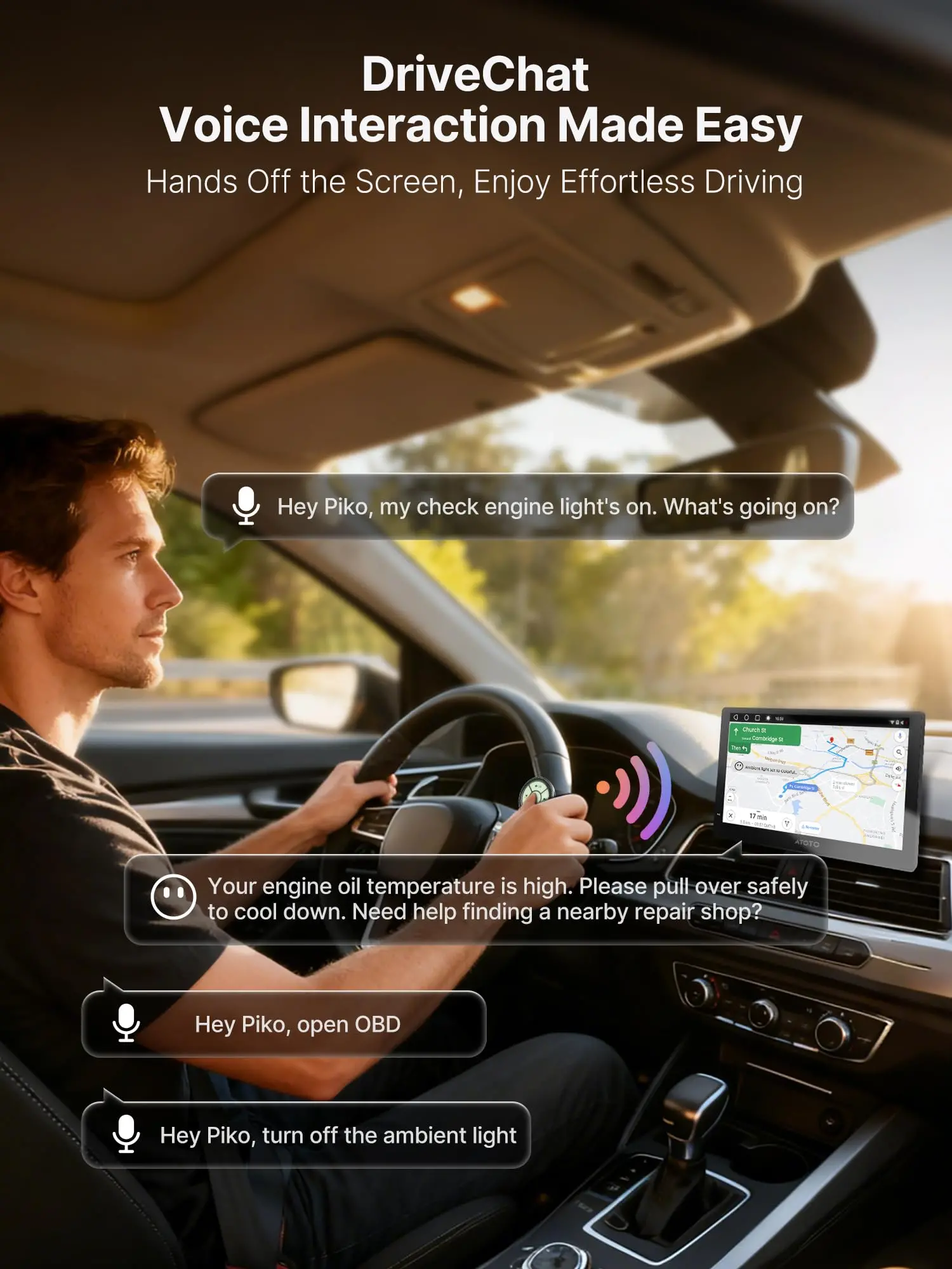 ATOTO P909PR1N-S3 9" QLED Portable Car Display – Dash Cam DVR & AHD Rear Camera Ready, Wireless CarPlay & Android Auto, Full Android, 4G LTE, Dual BT, AI Voice - Image 7