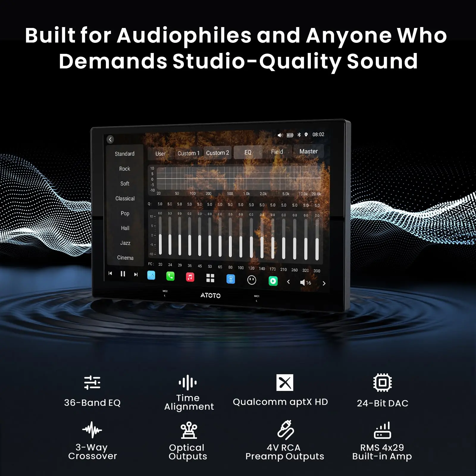 ATOTO X10G209E 9" Double Din Radio with 1080P Dual Dash Cam, Android 8+128G, Wireless CarPlay/Android Auto, HDMI-in & SPDIF Output, DSP, 4G/WiFi, GPS, AI Voice - Image 3