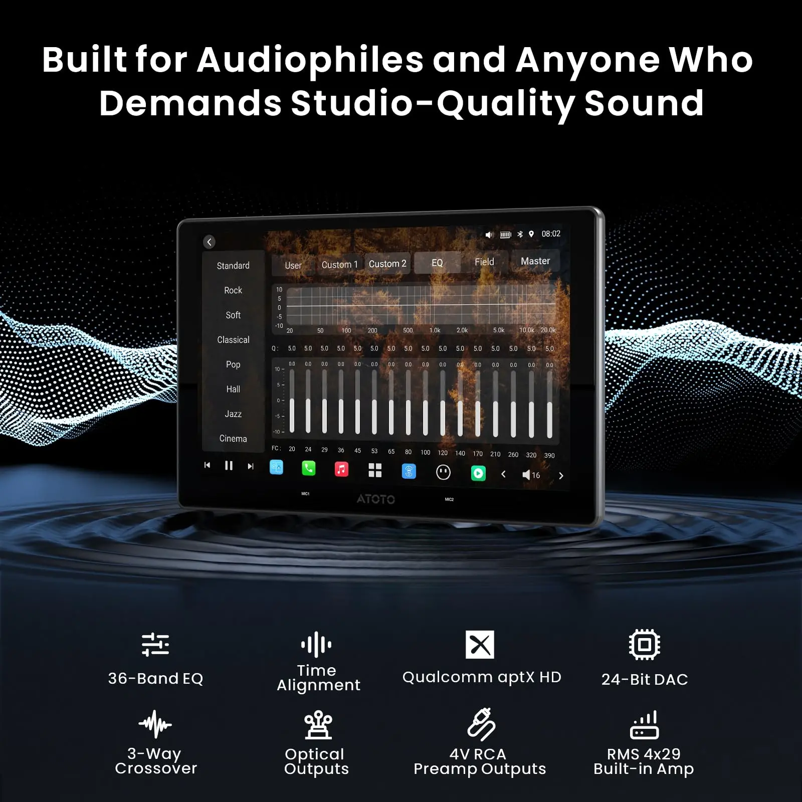 ATOTO X10G211E 10" Double Din Car Stereo, QLED Display, 8GB+128GB, Wireless CarPlay & Android Auto, 4G LTE, Dual Noise Cancellation Microphone, 2 Phone Connection, HDMI Input, GPS Tracker, AI Android System - Image 5