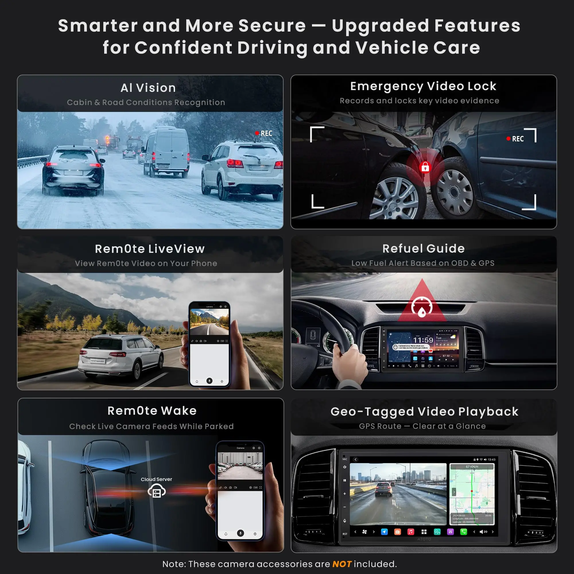 ATOTO X10G2B7E 7" Double Din Car Stereo, Dual Camera Input & Recording, 8G+128G, Android, Wireless CarPlay & Android Auto, 4G LTE, ChatGPT AI, Dual Phone Connection & Bluetooth, GPS Tracking - Image 4