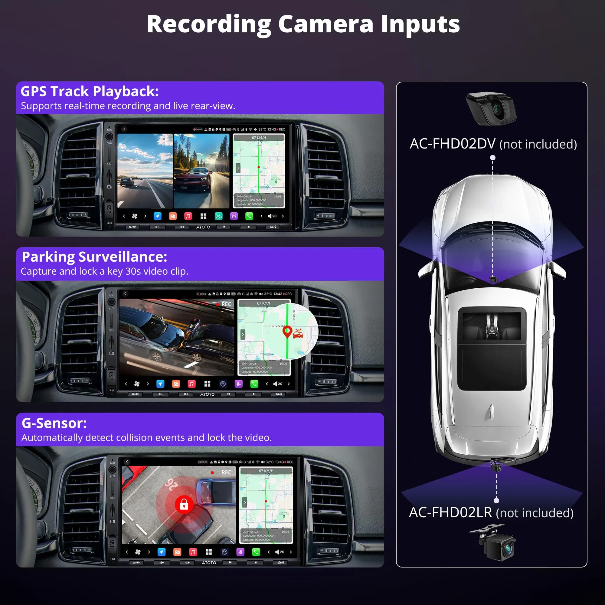 ATOTO X10G2A7E 7" Double Din Car Stereo, QLED Touchscreen CarPlay & Android Auto, Support HDMI& Dual Bluetooth, 4G LTE & WiFi, GPS Navigation - Image 8