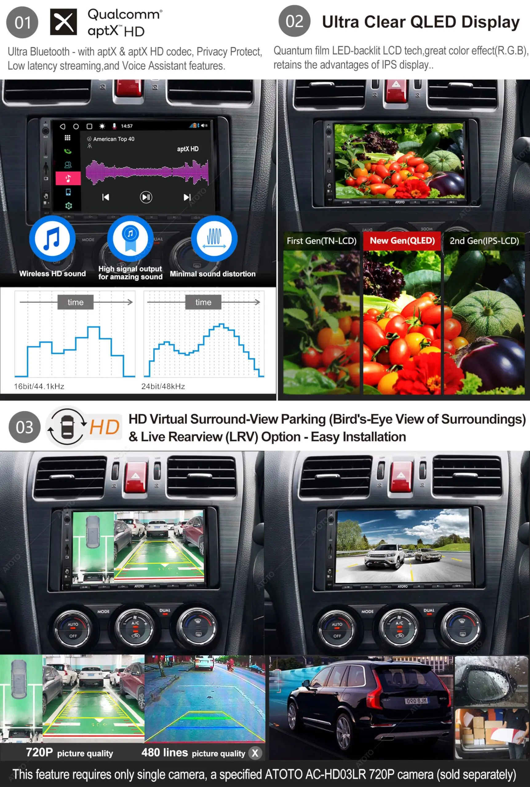 ATOTO S8G2A78UL Ultra 7" Double Din Car Stereo in-Dash Navigation, Gesture Operation, VSV&LRV, Built-in 4G Cellular Modem, Dual BT,4G+64G - Image 4